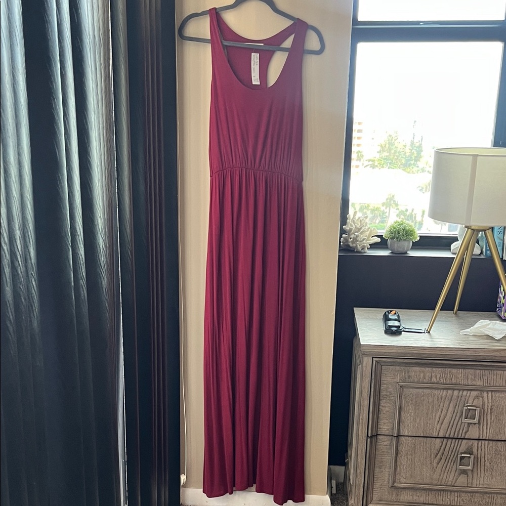 Newbury Kustom Deep Red Maxi Dress